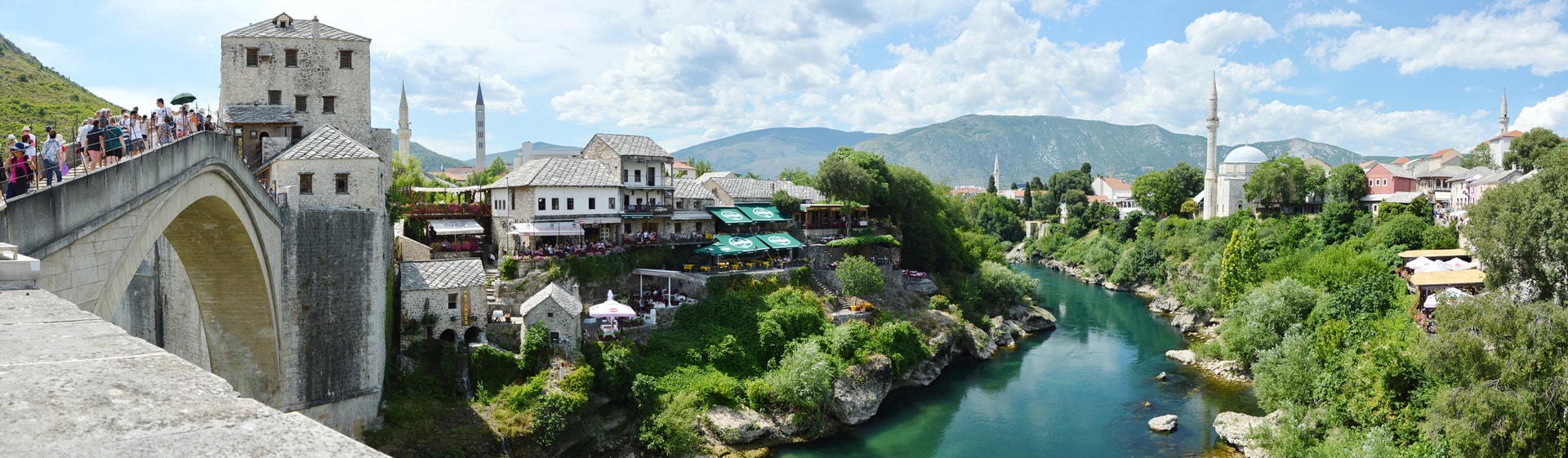 View of the Neretva River from the Old Bridge