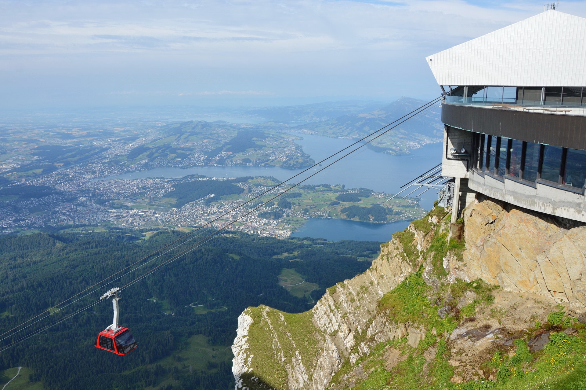 Cableway station on the top of Mt. Pilatus