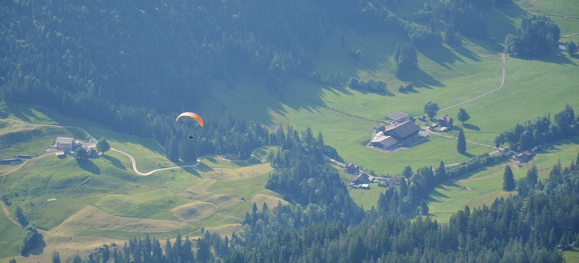 Mt. Pilatus is a popular starting point for paragliders