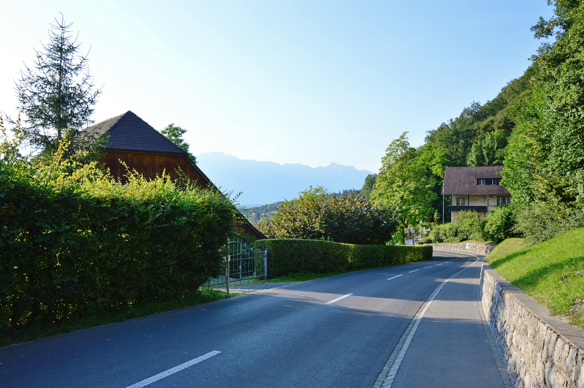 Roads in Liechtenstein are all in great shape but quite narrow