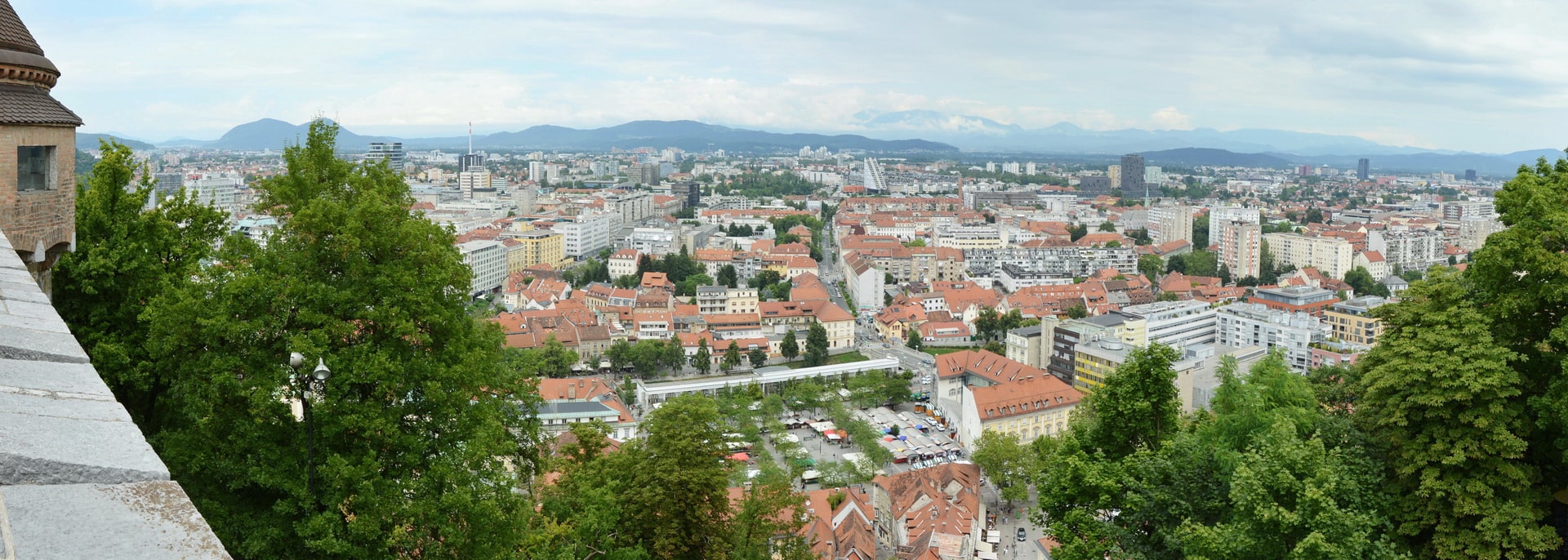 Looking to the north from Ljubljana Castle