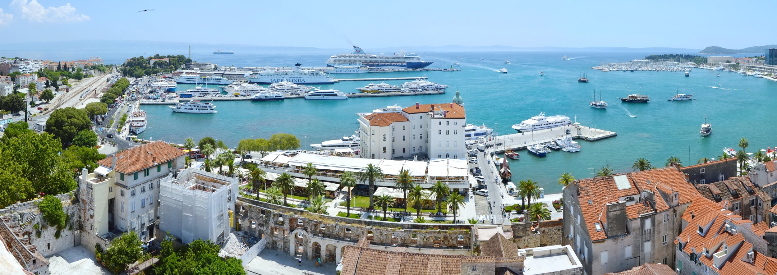 View of the Split Harbour from Saint Domnius Cathedral