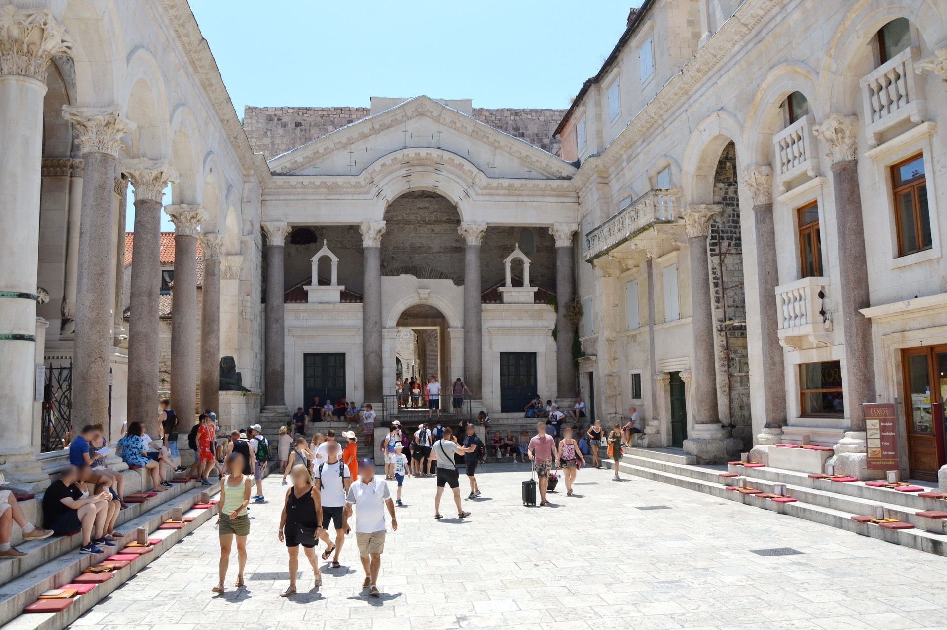 Peristyle Square in the heart of the Diocletian's Palace