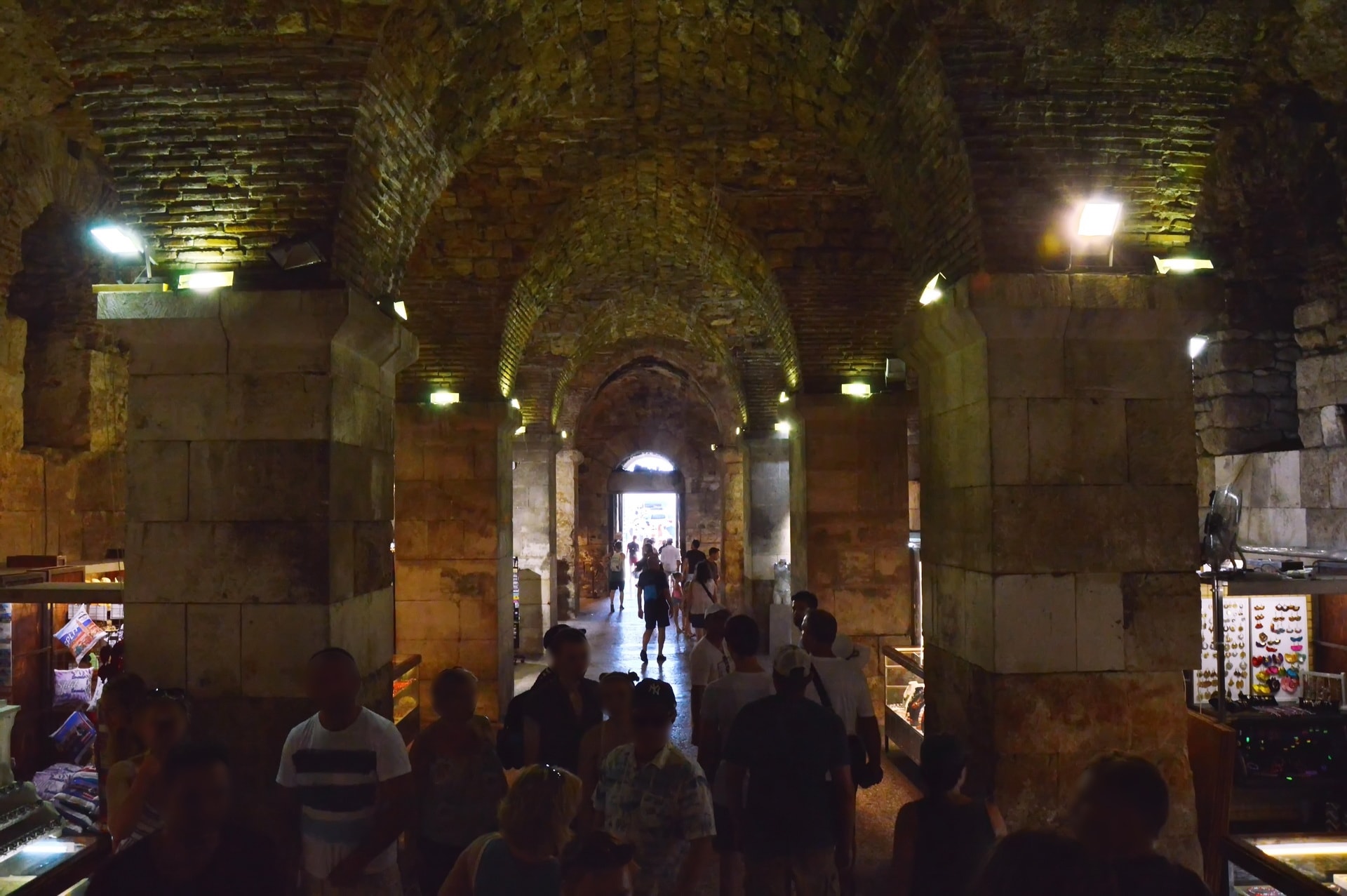 Diocletian's cellars with shops