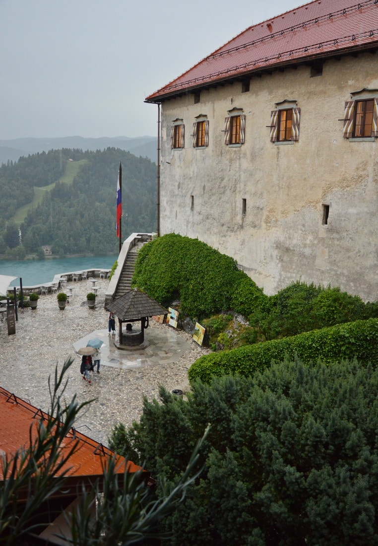 The lower courtyard of the Bled Castle