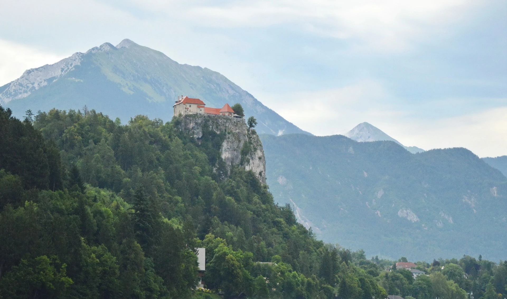The Bled Castle, looking from the Ojstrica viewpoint