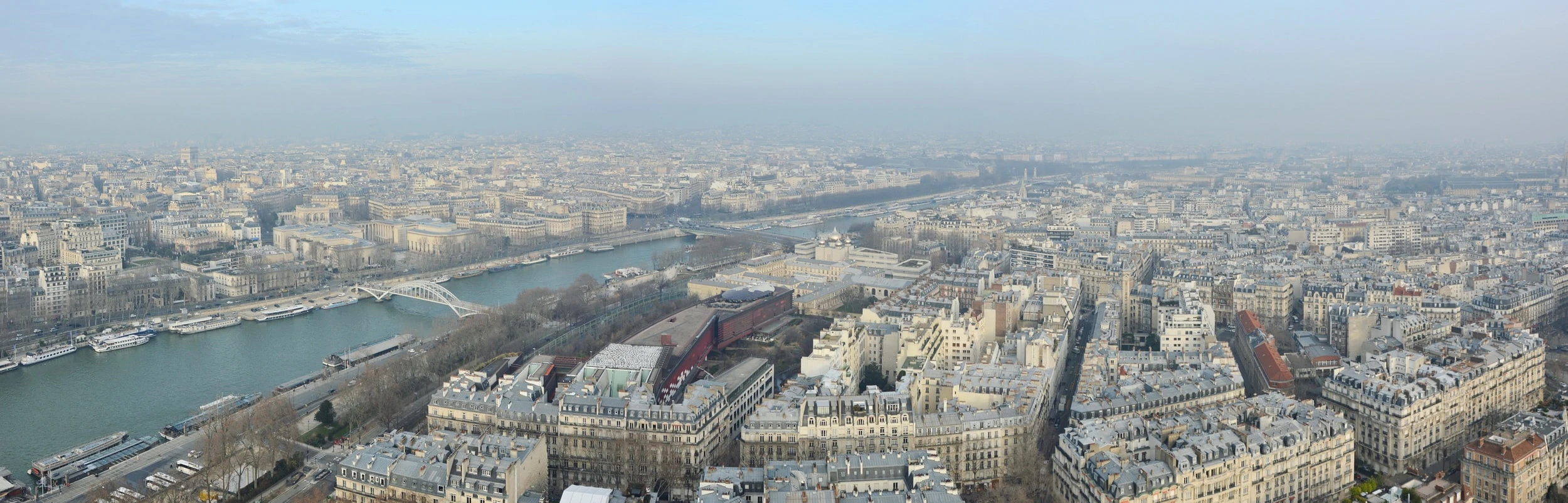 Looking northeast from the 2nd floor of the Eiffel Tower