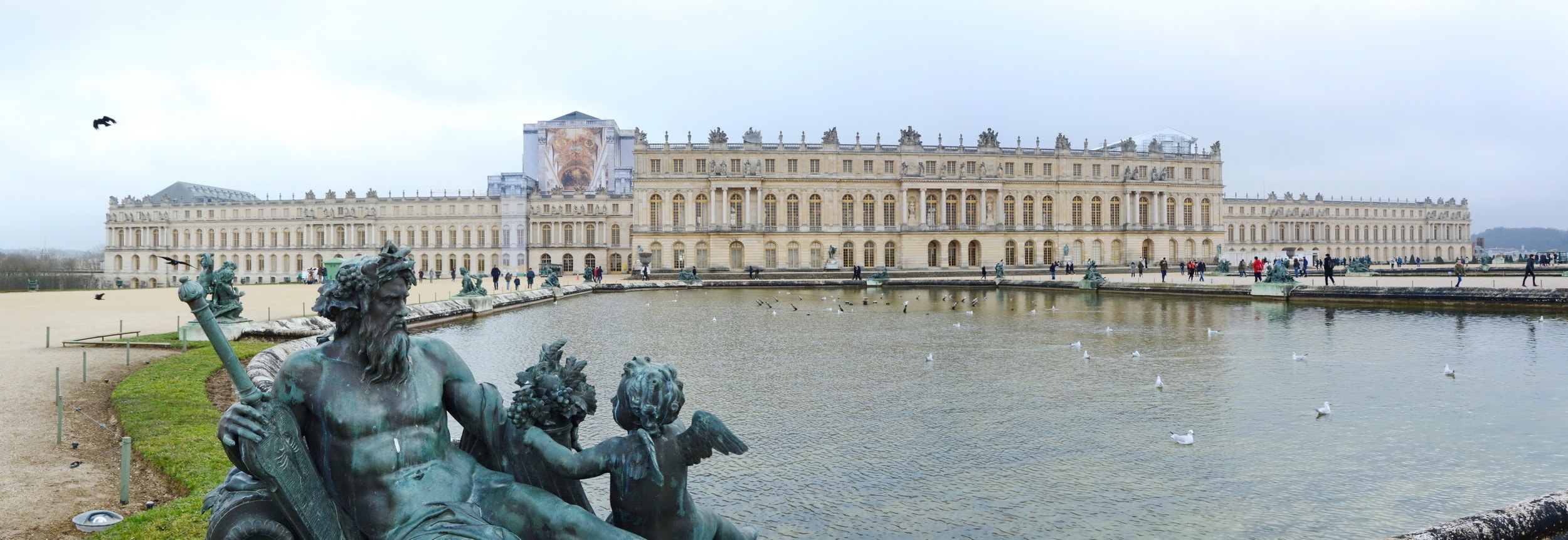 The Palace of Versailles, looking from the gardens